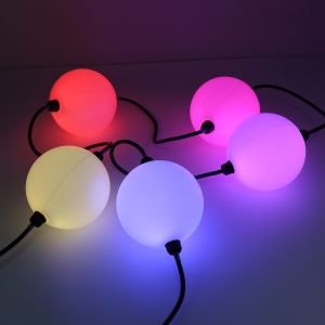 Customized Diameter RGB Light Globe LLT Twist Lock Durable Poly Carbonate