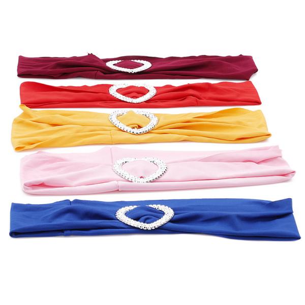 Coloured Spandex Sash Universal Lycra Chair Sash For Wedding party Decoration Lycra Band Bow Tie Band