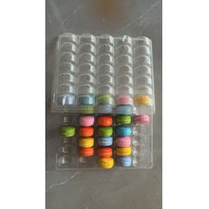 Macaron 35 Transparent Tray Packaging Handmade Box Macaron Packaging Chocolate