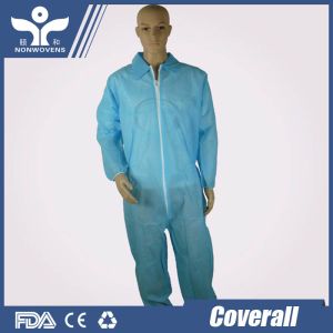 Polypropylene Disposable Protective Coverall White Disposable Overalls Hood