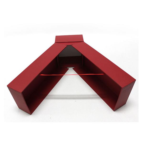 High End Long Wine Cardboard Boxes , Liquor Bottle Gift Boxes For Wine Glasses
