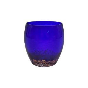 Quality Blue Speckled Coke 360ml Cadmium Free Water Glass Cup for sale