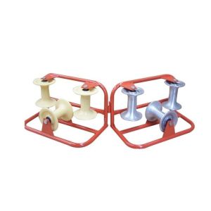 Triple Corner Ground Cable Roller Pulling Roller with Aluminum Alloy Wheels
