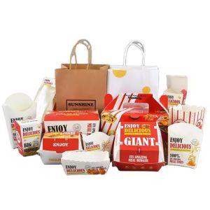 Custom Printed Recyclable Fast Food Box For Fried Chicken And French Fries