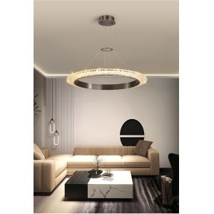 Luxury Crystal Chandelier For Living Room Round Creative Design gold pendant