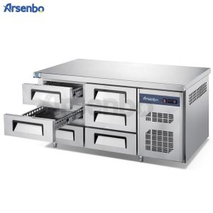Restaurant Commercial Undercounter Freezer 350W Multiscene Silver Color