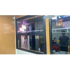 DERCHI Bifold windows with double pane tempered clear glass and louver curtain