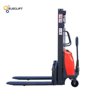 Polyurethane Wheel Hand Semi Electric Pallet Stacker 24V 120Ah