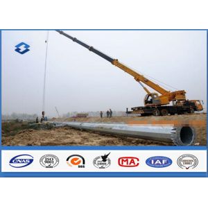 China Hot Dip Galvanized Power Transmission Poles / Power And Data Distribution Poles on sale