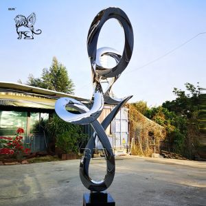 Stainless Steel Moon Sculpture Garden Large Circular Abstract Waterscape