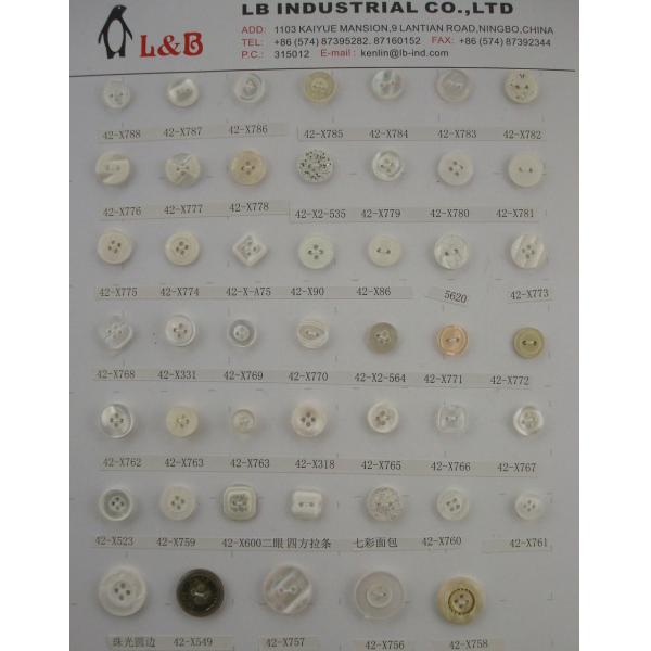 Wholesale polyester chalk Resin Rod buttons for Shirt Coat