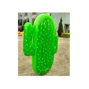 Green Inflatable Cactus Floating Island / Inflatable Swim Pool Raft For All Ages