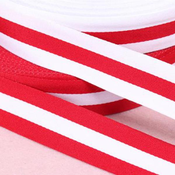 Wholesale Cheap Grosgrain Ribbon 40mm In Stock Red White Polyester Designer Logo Ribbon