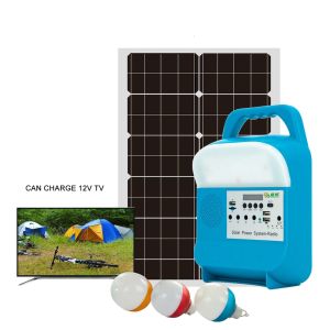 China 30W  Solar Home Lighting System Kit With USB Mobile Charging Function on sale