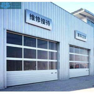 Impact Resistance H3000mm 40cm/S Glass Panel Garage Doors