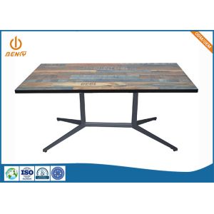 200*600mm Restaurant Table Base With 1200*700mm Melamine Top