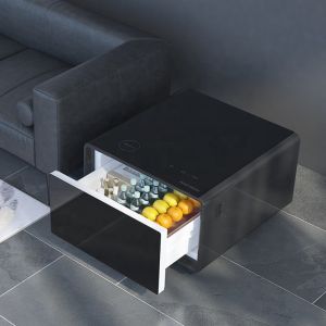 Multifunctional Coffee Table with Cooling Drawer Wireless Charging and Music