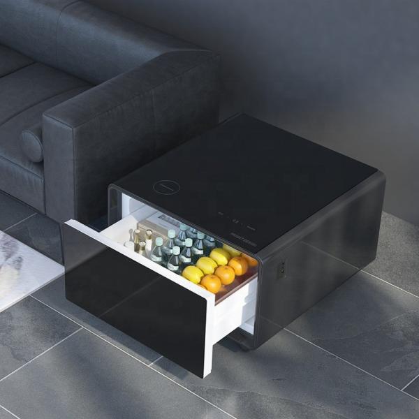 Multifunctional Coffee Table with Cooling Drawer Wireless Charging and Music