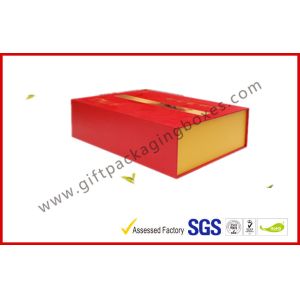 Magnetic Rigid Gift Boxes Satin Covered Foam with UV Coating