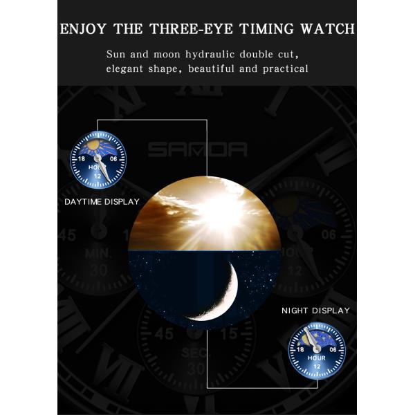 Mineral Crystal Buckle Quartz Battery Wristwatches 30m Water Resistance 12mm