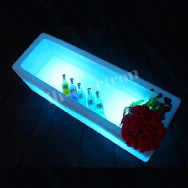 Illuminated Glowing Ice Bucket , Light Up Wine Cooler With Rechargeable Lithium Battery