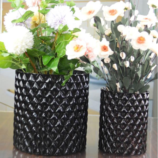 Buy Emobossed Decorative Glass Vase at wholesale prices