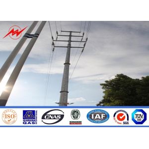 China Polygonal galvanization electrical power pole for electrical transmission on sale