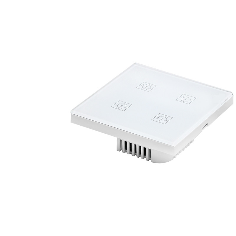 Glomarket 4 Gang Smart Routine Switch No Neutral Wifi Wall Glass Wireless Panel