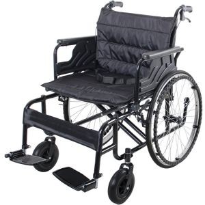 China Paralyzed Elderly Patient Transfer Wheelchair 150kg Load Thickened Widened Frame on sale