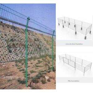 Steel Mesh Fence Panels Galvanized Customized Protect Equipment On Site