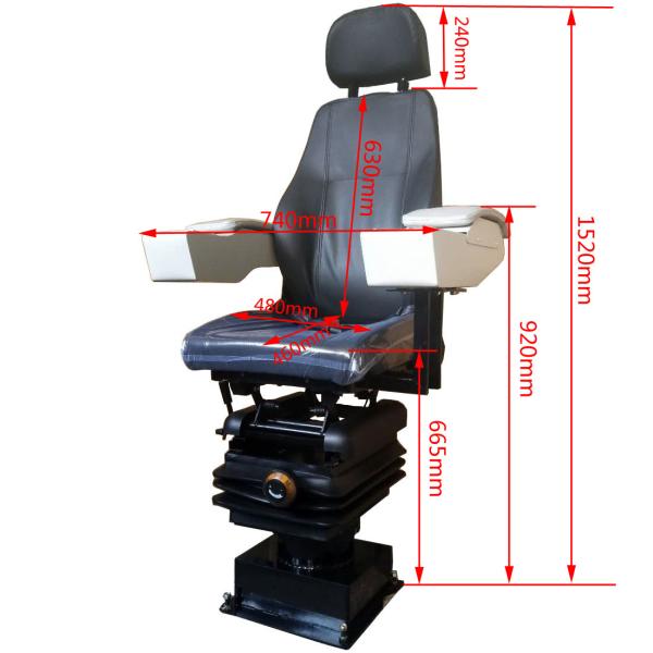 Black M801 Mechanical Operator Seat For Construction Machines