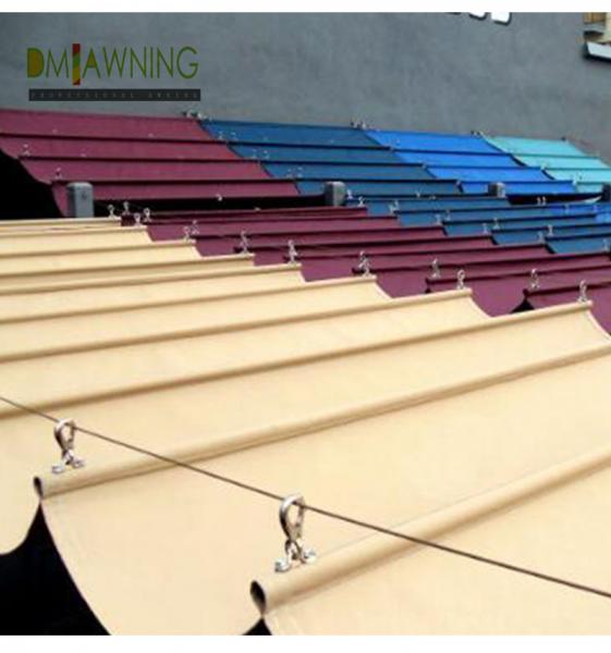 Sus316 Fabric Waterproof Retractable Cover Pergola Sliding retractable pergola canopy