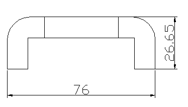 Furniture Cabinet Drawer Chrome Nylon Brushed Handle 76MM Length