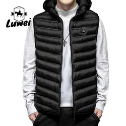Custom Classic Men Clothing Sleeveless Utility Waistcoats Hooded Quilted Warm