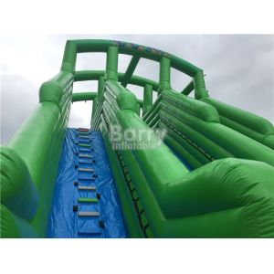 Durable Giant Inflatable Slide , Green 10000ft Blow Up