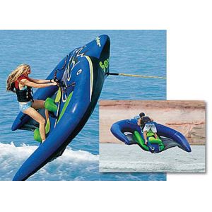 Bule Inflatable Water Toys , Stimulated Inflatable Flying Manta Ray