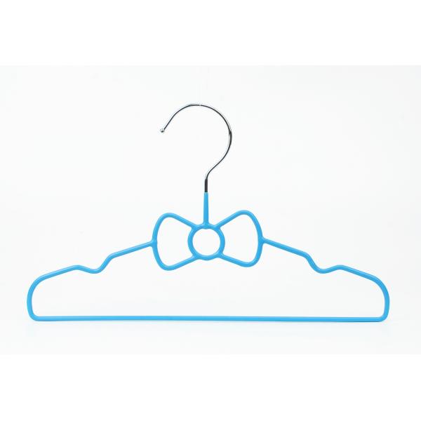 Buy Bow Shaped Blue 11.7x7.0x0.10" Chrome Wire Hangers at wholesale prices