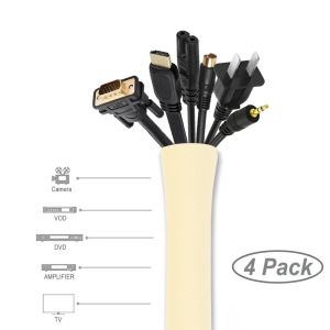 China Neoprene Cable Sleeve Wrap Cover Organizer / Under Table Cable Organizer for Home Entertainment on sale