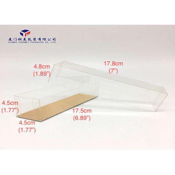 Delicate Custom PET Plastic Box Gold Hard Paper Inside Clear Plastic Box Packaging