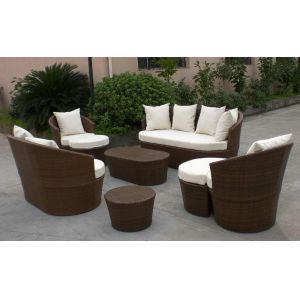 8pcs hot rattan and wicker furniture