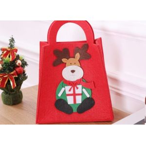 Reusable 20*20*8 Felt Handbag With Laser Printing / Screen Printing / Embroidery