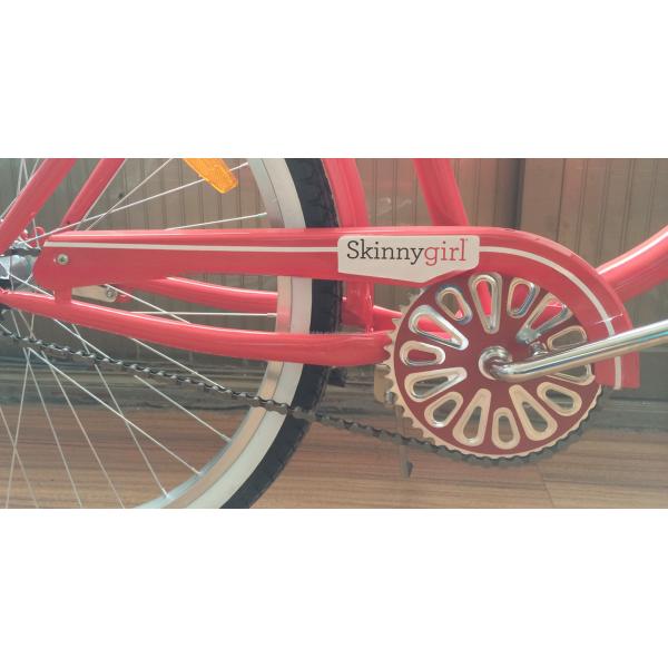 26" Women's Step Thru Beach Cruiser Bike with Single Speed Gears and Aluminum Rims