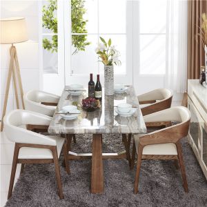 Upholstered Modern Natural Ash Wood Dining Room Chair Armrest