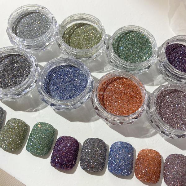 8 Colors Super Glitter Crystal Tiny Diamond Powder Nail Art Decoration Accessory