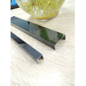 Customized Shaped Deep Black Color Bending 304 Stainless Steel Trim Strips For Apartment