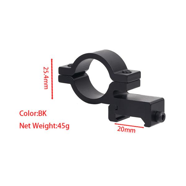 Aluminum Alloy Scope Mount Base / 25.4mm Picatinny Flashlight Rail Mount For Outdoor Hunting