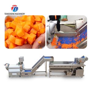 Quality Double head cutting-hoisting-vortex washing production line Fruit Vegetable FOOD processing production Machine for sale