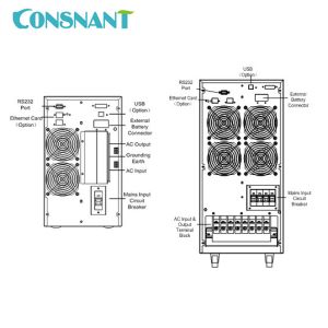 10-15KVA Online UPS System DSP Control 3 Phase High Frequency 9KW