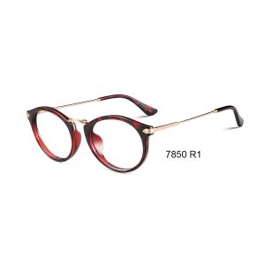Fashionable Flexible Round Eye Parim Eyeglasses Frames / Metal Temple Eyeglass