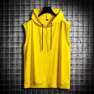 Men'S Casual Sleeveless 4 Way Spandex Hoody Vest